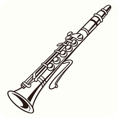 trumpet isolated on white background