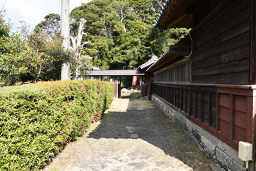 Obraz premium 平戸城城内にある亀岡神社の風景