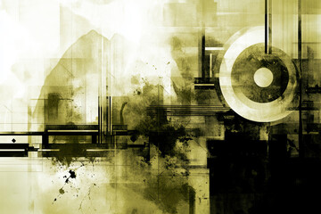 Abstract digital technology background with chaos elements