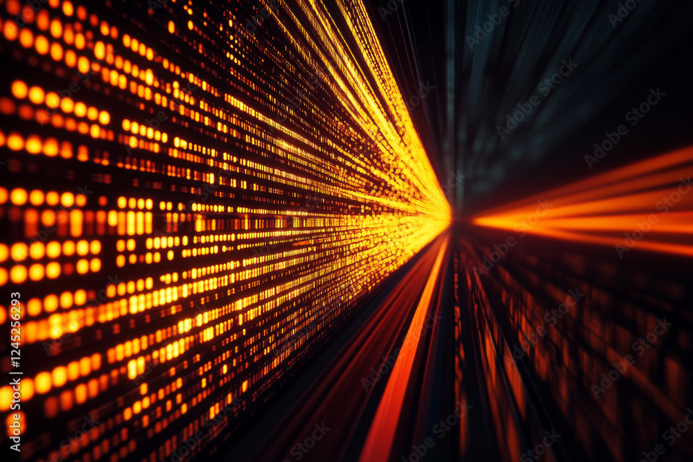 Poster abstract digital technology background with glowing lines