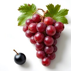 Fototapeta premium Nature's Bounty A Cluster of Luscious red Grapes 