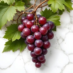 Fototapeta premium Nature's Bounty A Cluster of Luscious red Grapes 