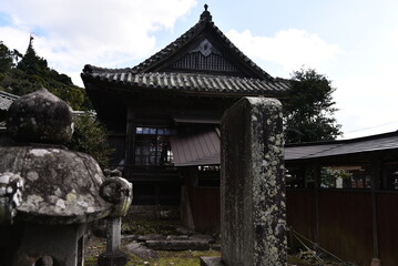 平戸城城内にある亀岡神社の風景