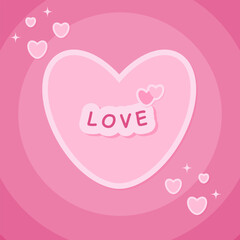 Retro background with hearts. Celebration concept. Card, banner, poster, template.Vector illustration.