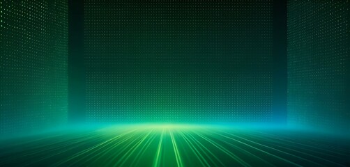 Green background image, light, space, future, cyber, digital texture banner