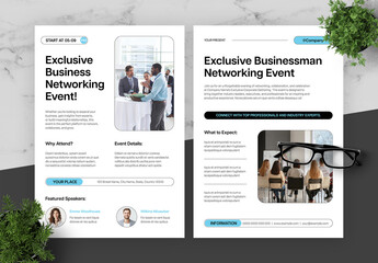 Blue And Black Business Flyer