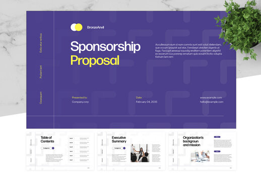 Purple And Yellow Sponsorship Proposal