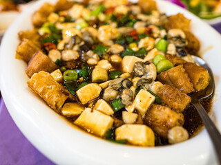 Stir Fried Tofu with Oyster