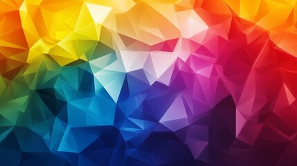 Vibrant geometric abstract pattern with multicolored triangles