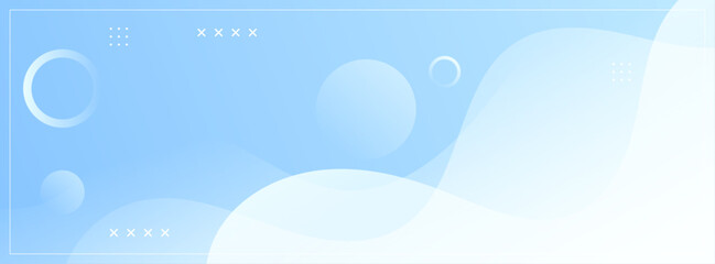 Banner background template. colorful, bright blue gradations. pastel color wave shape. memphis abstract eps 10	
