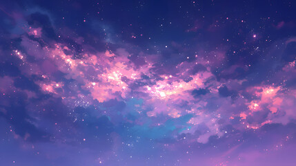 Fototapeta premium Interstellar space anime style