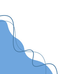 Abstract Blue Wave Corner