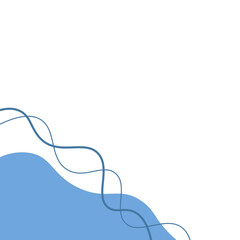 Abstract Blue Wave Corner