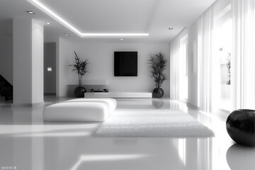 Fototapeta premium modern living room for newlyweds in monochrome