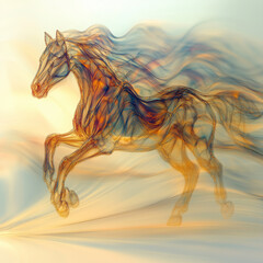 Fractal horse image