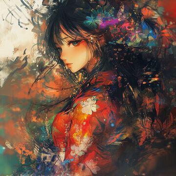Woman painting