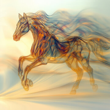 Fractal horse image