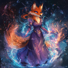 magical fox woman
