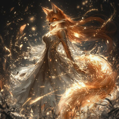 Magical fox woman