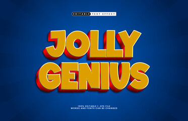 jolly genius editable text effect with a smart and funny text style