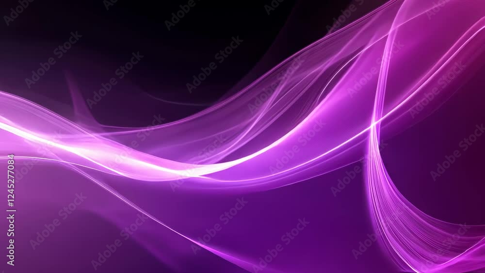 Poster dynamic flowing purple waves form mesmerizing abstract motion art