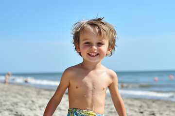 little boy on the beach