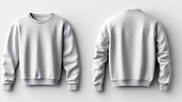 White sweatshirt rotation: seamless front to back transition