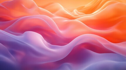 Obraz premium Abstract Wavy Fabric Texture in Warm Pastel Colors