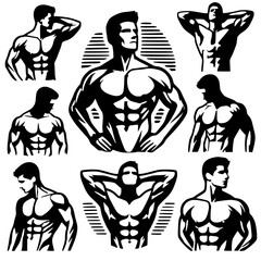 Muscular body silhouette