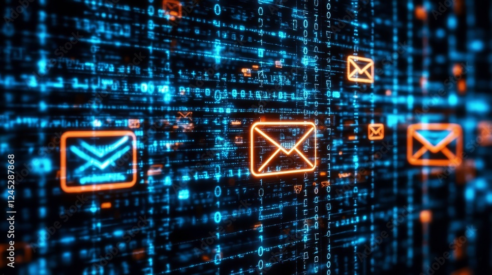 Poster visual metaphor for safe and encrypted email correspondence.