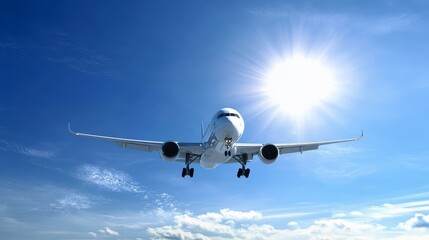 Wanderlust personified: an airplane journeying through the clouds.