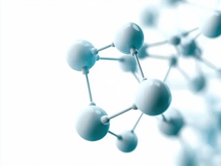 Obraz premium A close-up view of molecular structures, highlighting interconnected atoms, representing scientific research and innovation in chemistry.