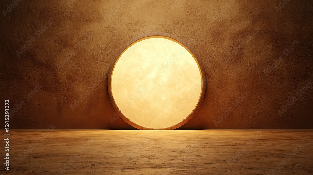 Poster a glowing celestial body appears against a textured backdrop, creating an atmosphere of warmth and t
