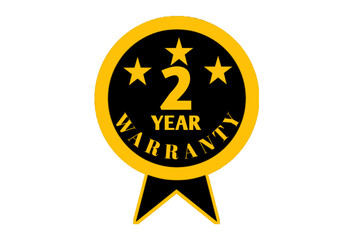 2 year warranty badge logo design, 2 year warranty badge, 2 year warranty sticker 