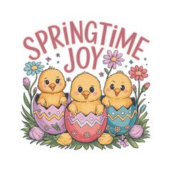 Obraz premium happy easter card with chicken