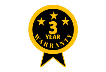 3 year warranty badge, 3 year warranty sticker 3 year warranty logo design 
