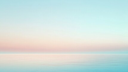 Serene Pastel Hues of a Calm Horizon