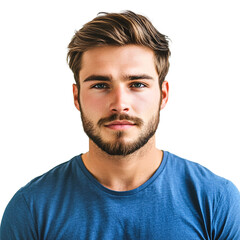 Obraz premium Portrait of a handsome young man isolated on transparent background