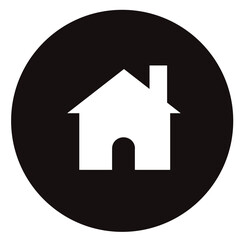 icon for home address in black background