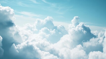 Majestic Clouds Against a Vibrant Sky: A Serene Aerial View