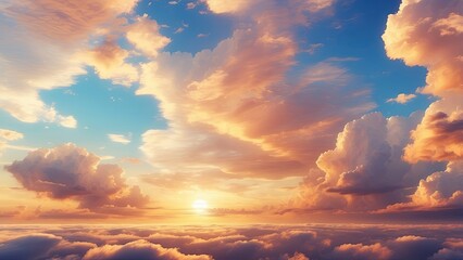 2. "A Towering Sky, Cloud-filled and Bathed in Golden Sunlight"