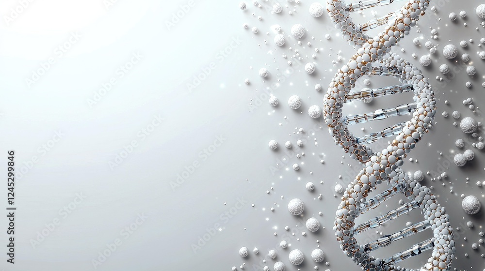 Poster abstract dna double helix: exploring the intricacies of the genetic code and the wonders of life sci