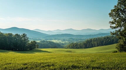 Obraz premium Serene Mountain Vista: A Tranquil Landscape Photography