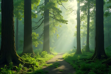 morning in the forest
