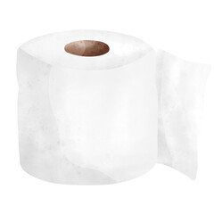 Watercolor Paper Towel Rolls PNG, Kitchen & Cleaning Clipart