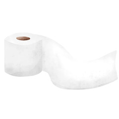 Watercolor Paper Towel Rolls PNG, Kitchen & Cleaning Clipart