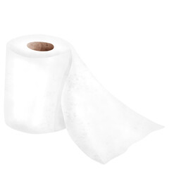 Watercolor Paper Towel Rolls PNG, Kitchen & Cleaning Clipart