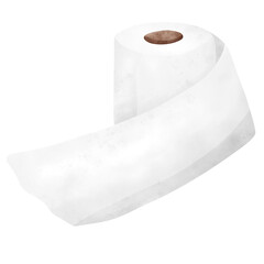 Watercolor Paper Towel Rolls PNG, Kitchen & Cleaning Clipart