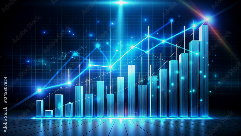 Aufkleber dynamic chart displaying growth and success