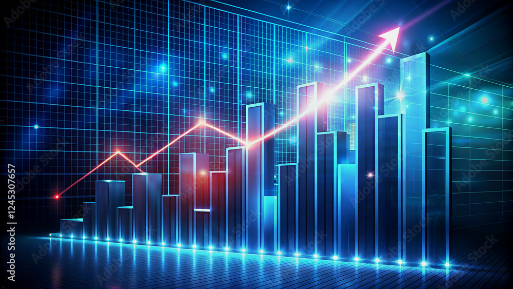 Poster dynamic chart displaying growth and success